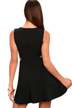 Load image into Gallery viewer, Black Girl Homecoming Dress 2023 Short Sleeveless Full Back Waist Hollow