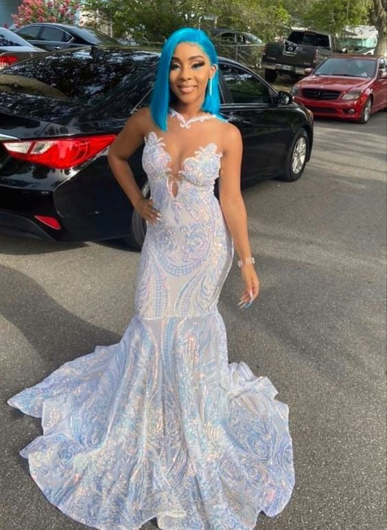 mermaid prom dresses 2024 Lavender Lace Applique Mermaid Prom Dresses 2024 Feathers Spaghetti St vigocouture