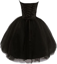 Load image into Gallery viewer, Cute Homecoming Dress 2023 Short Princess Strapless Beaded Tulle