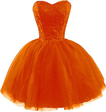 Load image into Gallery viewer, Cute Homecoming Dress 2023 Short Princess Strapless Beaded Tulle