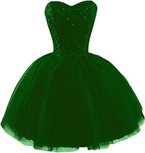 Load image into Gallery viewer, Cute Homecoming Dress 2023 Short Princess Strapless Beaded Tulle