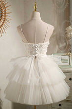 Load image into Gallery viewer, Fairy Homecoming Dress 2023 Short Spaghetti Straps Tulle Corset Back