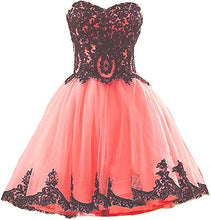 Load image into Gallery viewer, Fairy Homecoming Dress 2023 Short Strapless Tulle with Lace Appliques Corset Back