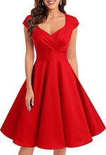 Load image into Gallery viewer, Elegant Homecoming Dress 2023 Short V Neck Gap Sleeves Satin with Pleats