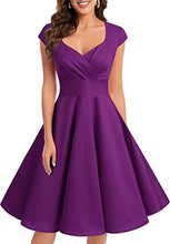 Load image into Gallery viewer, Elegant Homecoming Dress 2023 Short V Neck Gap Sleeves Satin with Pleats
