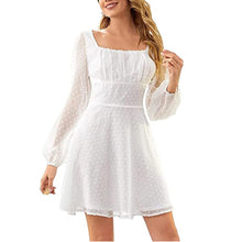 Load image into Gallery viewer, Elegant Homecoming Dress 2023 Short Square Neck Long Sleeves Tulle