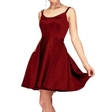 Load image into Gallery viewer, Short Homecoming Dress 2023 Spaghetti Straps Satin with Pockets Corset Back
