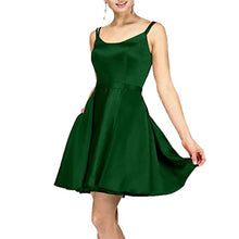 Load image into Gallery viewer, Short Homecoming Dress 2023 Spaghetti Straps Satin with Pockets Corset Back