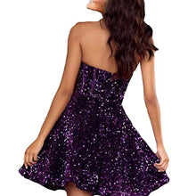 Load image into Gallery viewer, Sparkly Homecoming Dress 2023 Short Strapless Zipper Up Back Sequin