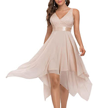 Load image into Gallery viewer, Short Homecoming Dress 2023 V Neck Chiffon Irregular Hem Sleeveless