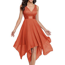 Load image into Gallery viewer, Short Homecoming Dress 2023 V Neck Chiffon Irregular Hem Sleeveless