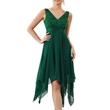 Load image into Gallery viewer, Short Homecoming Dress 2023 V Neck Chiffon Irregular Hem Sleeveless