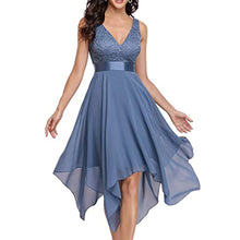 Load image into Gallery viewer, Short Homecoming Dress 2023 V Neck Chiffon Irregular Hem Sleeveless