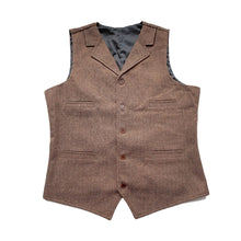 Load image into Gallery viewer, Brown Men's Vest for Groomsmen Wedding Party Formal Casual