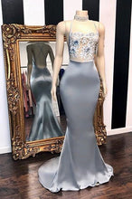 Load image into Gallery viewer, Black Girl Prom Dress 2024 Halter Neck Mermaid Lace Appliques
