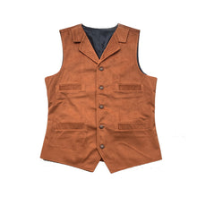 Load image into Gallery viewer, Orange Velvet Men's Vest for Groomsmen Wedding Party Formal Casual Waistcoat