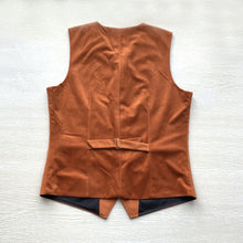 Load image into Gallery viewer, Orange Velvet Men's Vest for Groomsmen Wedding Party Formal Casual Waistcoat