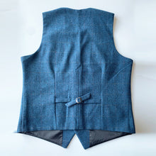 Load image into Gallery viewer, Blue Plaid Men's Vest for Groomsmen Wedding Party Formal Casual Waistcoat