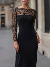 Load image into Gallery viewer, Long Sleeves Lace Evening Gown Chiffon Mermaid Prom Dress