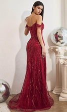 Load image into Gallery viewer, Ornate Off Shoulder Beaded Mermaid Prom Dress With Slit