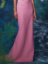 Load image into Gallery viewer, Mermaid Evening Gown Formal Wedding Guest Sweep Train Off The Shoulder Satin Prom Dress With Ruched Pure Color 2026