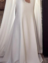 Load image into Gallery viewer, Formal Wedding Guest Court Train Jewel Neck Capes Chiffon Mermaid Prom Dresses With Shawl 2026