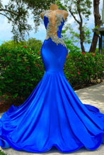 Load image into Gallery viewer, Royal Blue Gorgeous Prom Dress 2024 Mermaid
