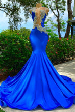 Load image into Gallery viewer, Royal Blue Gorgeous Prom Dress 2024 Mermaid