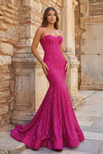 Load image into Gallery viewer, Mermaid Sweetheart Spaghetti Straps Sequins Prom Dresses