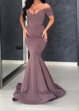 Load image into Gallery viewer, Prom Dress 2023 Off the Shoulder Glitter
