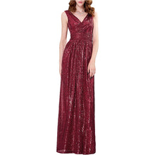 Load image into Gallery viewer, Prom Dress 2023 Sequin V Neck Sparkly
