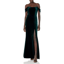 Load image into Gallery viewer, Prom Dress 2023 Velvet Off the Shoulder Slit