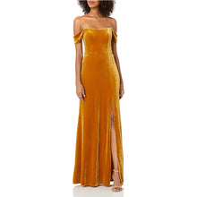 Load image into Gallery viewer, Prom Dress 2023 Velvet Off the Shoulder Slit