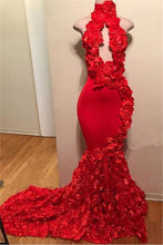 Load image into Gallery viewer, Red Prom Dress 2023 High Halter Neck Sleeveless