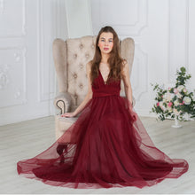 Load image into Gallery viewer, Burgundy Convertible Bridesmaid Dress 2023 Long Maxi Dress
