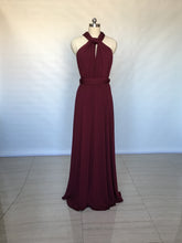 Load image into Gallery viewer, Burgundy Convertible Bridesmaid Dress 2022 Long Maxi Dress