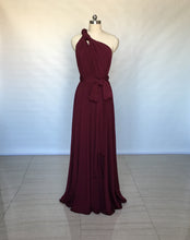 Load image into Gallery viewer, Burgundy Convertible Bridesmaid Dress 2022 Long Maxi Dress
