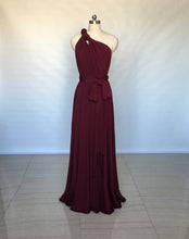 Load image into Gallery viewer, Burgundy Convertible Bridesmaid Dress 2022 Long Maxi Dress