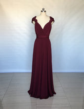 Load image into Gallery viewer, Burgundy Convertible Bridesmaid Dress 2022 Long Maxi Dress