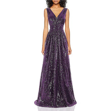Load image into Gallery viewer, Prom Dress 2023 Sequin V Neck Sparkly