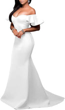Load image into Gallery viewer, Prom Dress 2023 Off the Shoulder Ruffles Sleeves