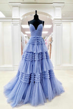Load image into Gallery viewer, Gorgeous Prom Dress 2023 Spaghetti Straps Cascading Ruffles