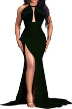 Load image into Gallery viewer, Prom Dress 2023 Sexy Halter Neck High Split Backless