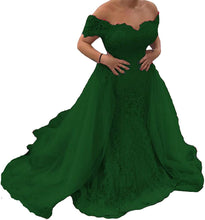 Load image into Gallery viewer, Prom Dress 2023 Long Off The Shoulder Mermaid A-line Lace Corset Back