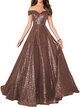 Load image into Gallery viewer, Prom Dress 2023 A-line Sequin Off the Shoulder