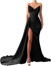 Load image into Gallery viewer, Prom Dress 2023 Strapless High Split Satin