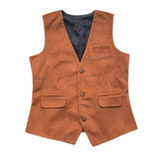 Load image into Gallery viewer, Burnt Orange Velvet Wedding Vest for Groomsmen