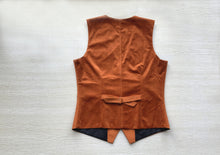 Load image into Gallery viewer, Burnt Orange Velvet Wedding Vest for Groomsmen
