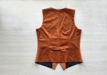 Load image into Gallery viewer, Burnt Orange Velvet Wedding Vest for Groomsmen