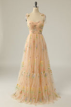 Load image into Gallery viewer, Fairy Prom Dress 2023 Floral Lace Up Tulle